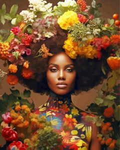 African Black Woman Diamond Painting