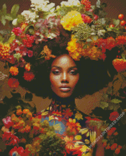 African Black Woman Diamond Painting