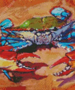 Blue Crab Art Diamond Painting