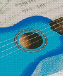Blue Guitar Diamond Painting