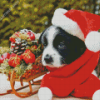 Cute Christmas Puppy Diamond Painting