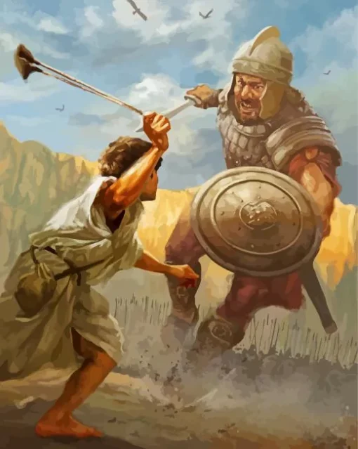 David And Goliath Diamond Painting
