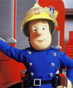 Fireman Sam Cartoon Diamond Painting