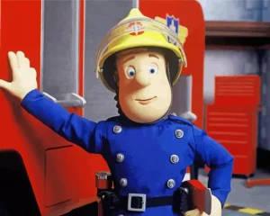 Fireman Sam Cartoon Diamond Painting