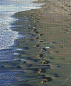 Footprints In Sand Diamond Painting