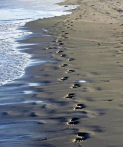 Footprints In Sand Diamond Painting