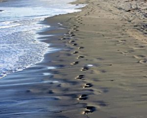 Footprints In Sand Diamond Painting