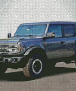 Grey Ford Bronco Diamond Painting