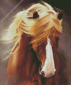 Horse With Hair Diamond Painting