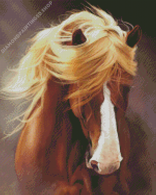 Horse With Hair Diamond Painting