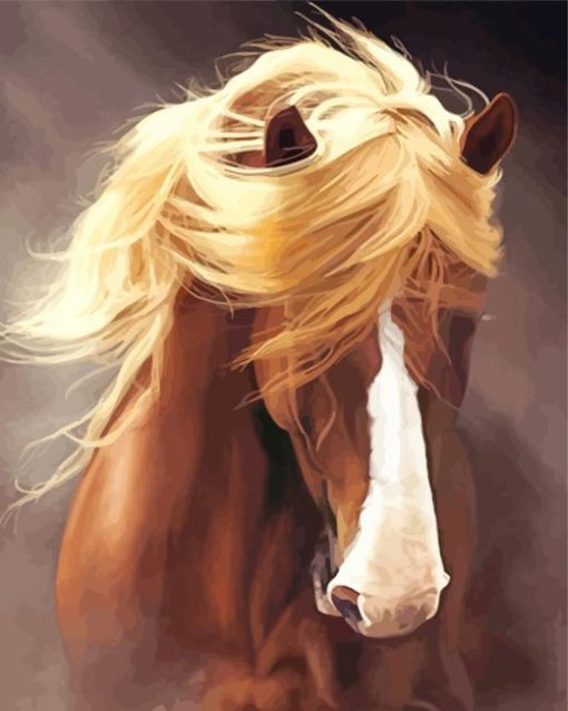 Horse With Hair Diamond Painting
