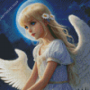 Little Blonde Angel Diamond Painting