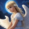 Little Blonde Angel Diamond Painting