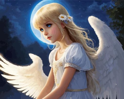Little Blonde Angel Diamond Painting