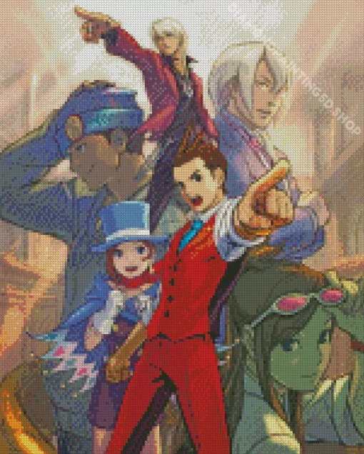 Phoenix Wright Ace Attorney Diamond Painting