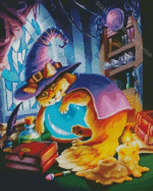 Sleepy Wizard Cat Diamond Painting