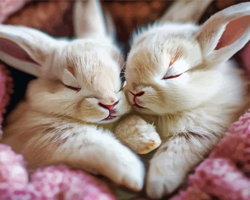 Sleepy Bunnies Diamond Painting