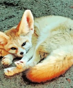 Wild Blond Fox Diamond Painting