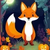 Cute Fall Fox Diamond Painting