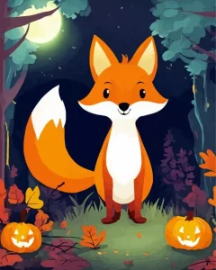 Cute Fall Fox Diamond Painting