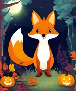 Cute Fall Fox Diamond Painting