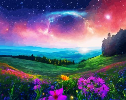 Galaxy Landscape Art Diamond Painting