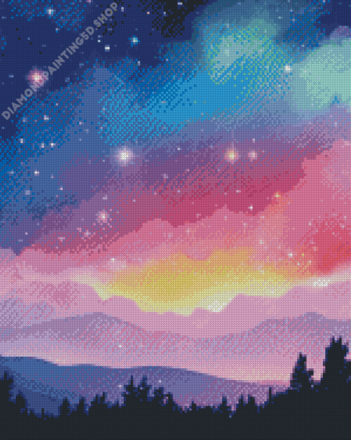 Galaxy Landscape Diamond Painting