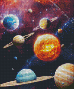 Galaxy Planets Diamond Painting