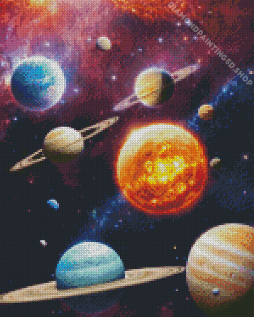 Galaxy Planets Diamond Painting