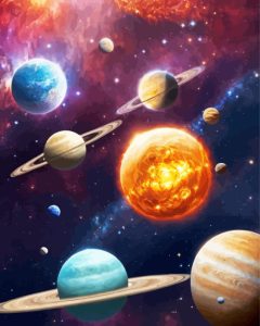 Galaxy Planets Diamond Painting