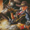 Ashe And Bob Diamond Painting
