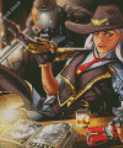 Ashe And Bob Diamond Painting