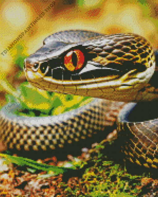Black Pit Viper Diamond Painting