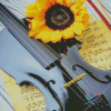 Violin With Sunflower Diamond Painting