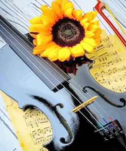 Violin With Sunflower Diamond Painting