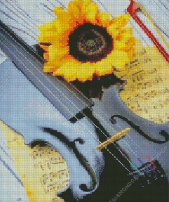 Violin With Sunflower Diamond Painting