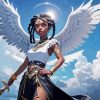 Black Warrior Angel Diamond Painting