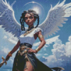 Black Warrior Angel Diamond Painting