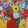 Woman Flowers Diamond Painting