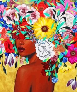 Woman Flowers Diamond Painting