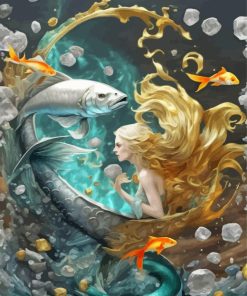 blond mermaid Diamond Painting