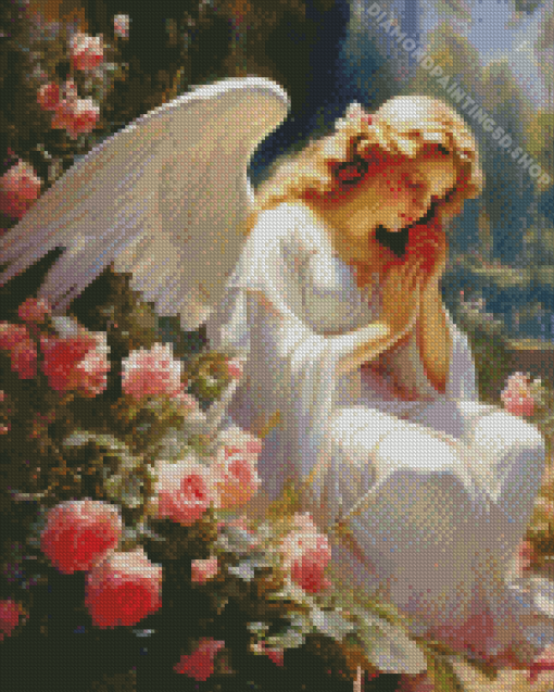 Blonde Angel Diamond Painting