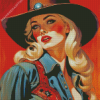 Blonde Cowgirl Diamond Painting