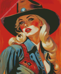 Blonde Cowgirl Diamond Painting