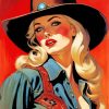Blonde Cowgirl Diamond Painting