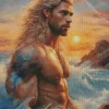 Blonde Merman Diamond Painting
