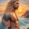 Blonde Merman Diamond Painting