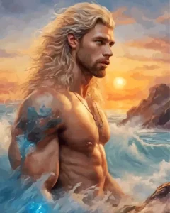 Blonde Merman Diamond Painting