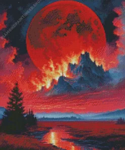 Blood Moon Art Diamond Painting