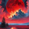 Blood Moon Art Diamond Painting